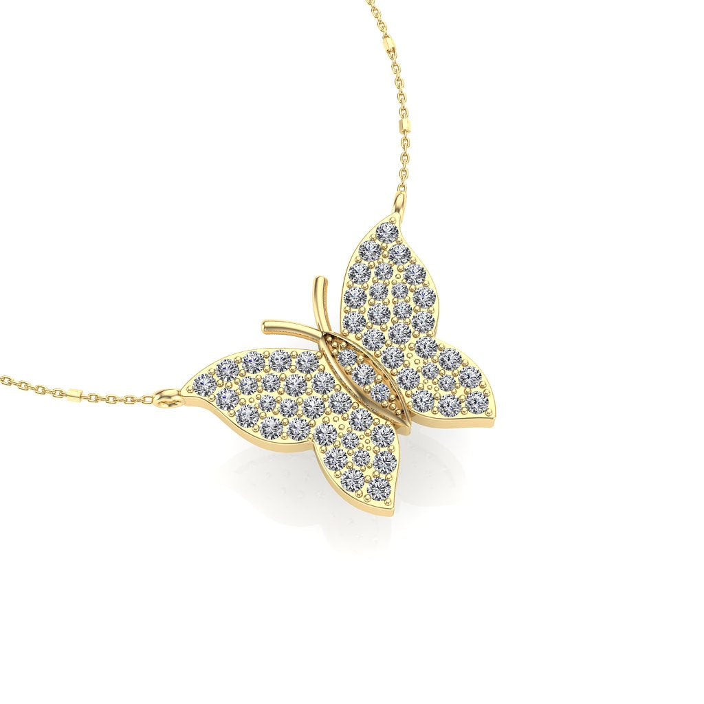 Butterfly Diamond Pendant NIJ004