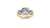 8.5mm (2.80ct) ForeverOne Cushion Moissanite Three Stone Engagement Ring Engagement Ring 14K Gold MOENG085