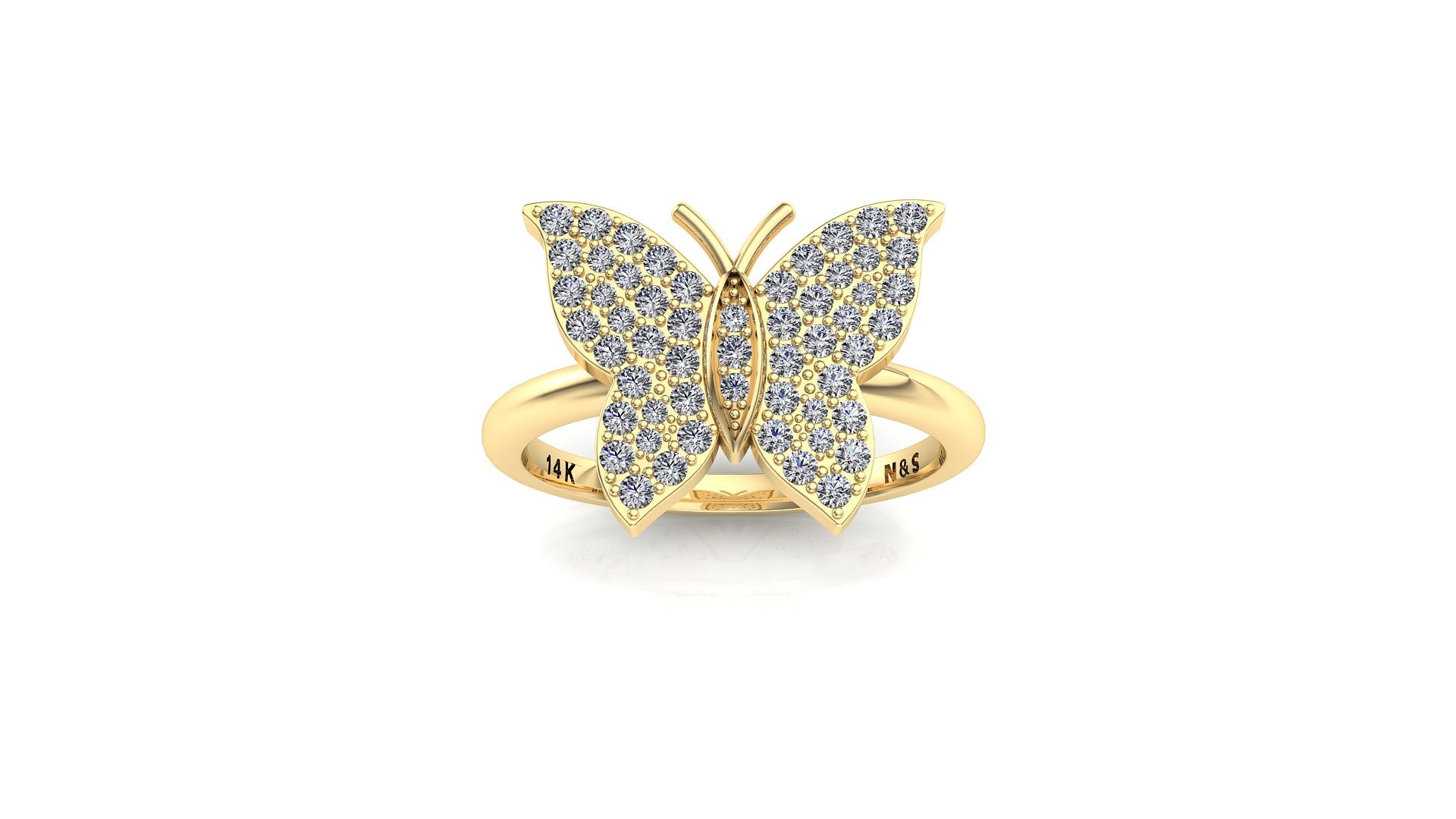Diamond Butterfly Ring NIJ010