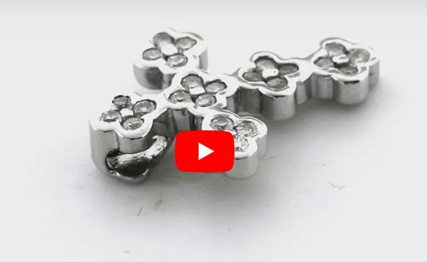 Cross Diamond Pendant 0.59 CT TW 14K White Gold DPEN011 - NorthandSouthJewelry