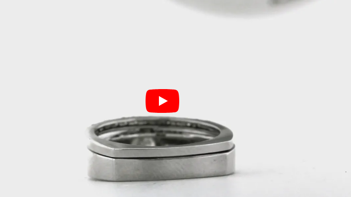 European Shank Diamond Engagement Ring Set 1.55 ct tw 14K White Gold DENG058 - NorthandSouthJewelry