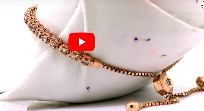 1.80 CT TW Bolo Adjustable Diamond Bracelet 14K Rose Gold DBR008 - NorthandSouthJewelry