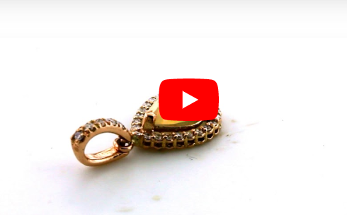 0.72 CT Pear Opal Diamond Pendant 0.25 CT TW 14K Rose Gold OPEN001 - NorthandSouthJewelry