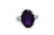 4.87 CT Oval Amethyst V Split Ring 14K White Gold AMR001 - NorthandSouthJewelry