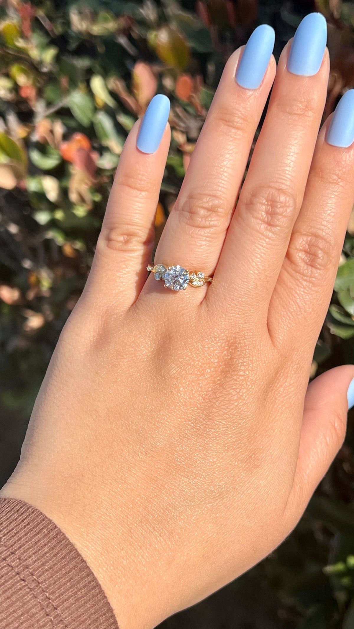 Autumn 1.24ct E-VS1 Round Cut Lab Grown Diamond Engagement Ring 14K Gold