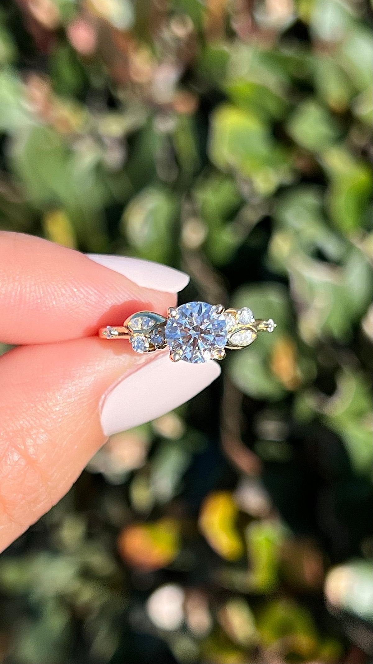 Autumn 1.24ct E-VS1 Round Cut Lab Grown Diamond Engagement Ring 14K Gold