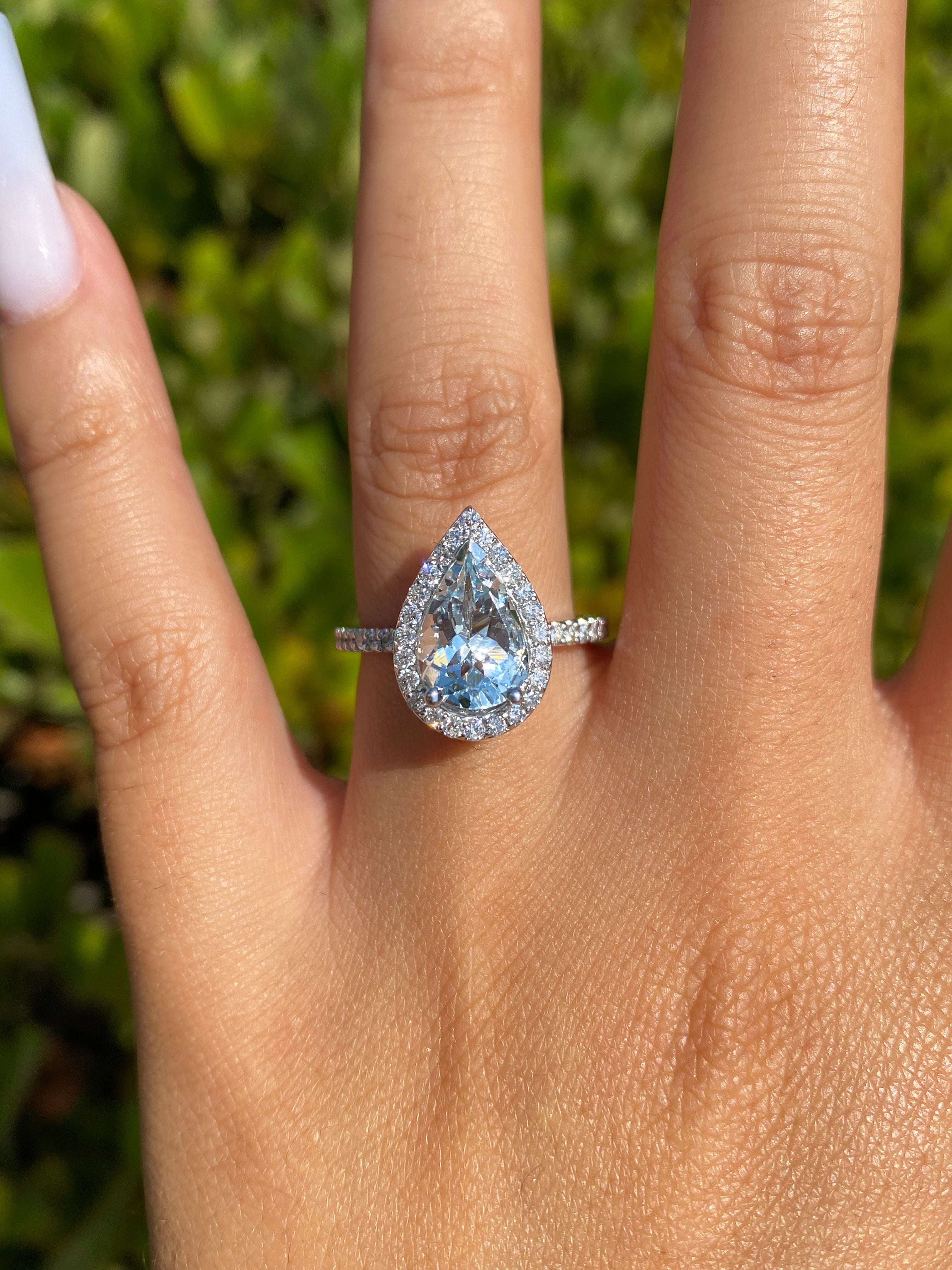 Aquamarine diamond jewelry Clearance