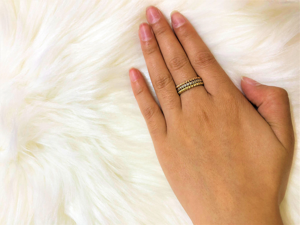 Wedding/Anniversary Band 14K White/Rose/Yellow Gold BAN024 - NorthandSouthJewelry