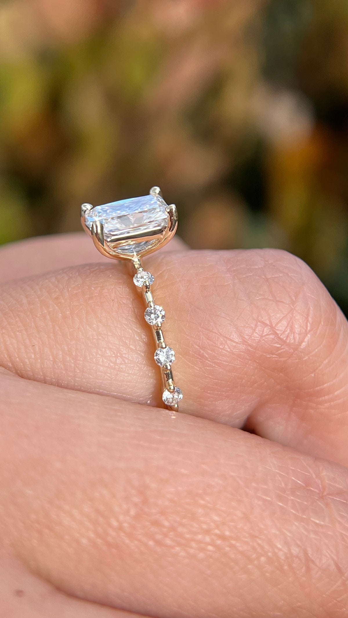 Bella 1.51ct E-VS1 Radiant Cut Lab Grown Diamond Engagement Ring 14K Gold