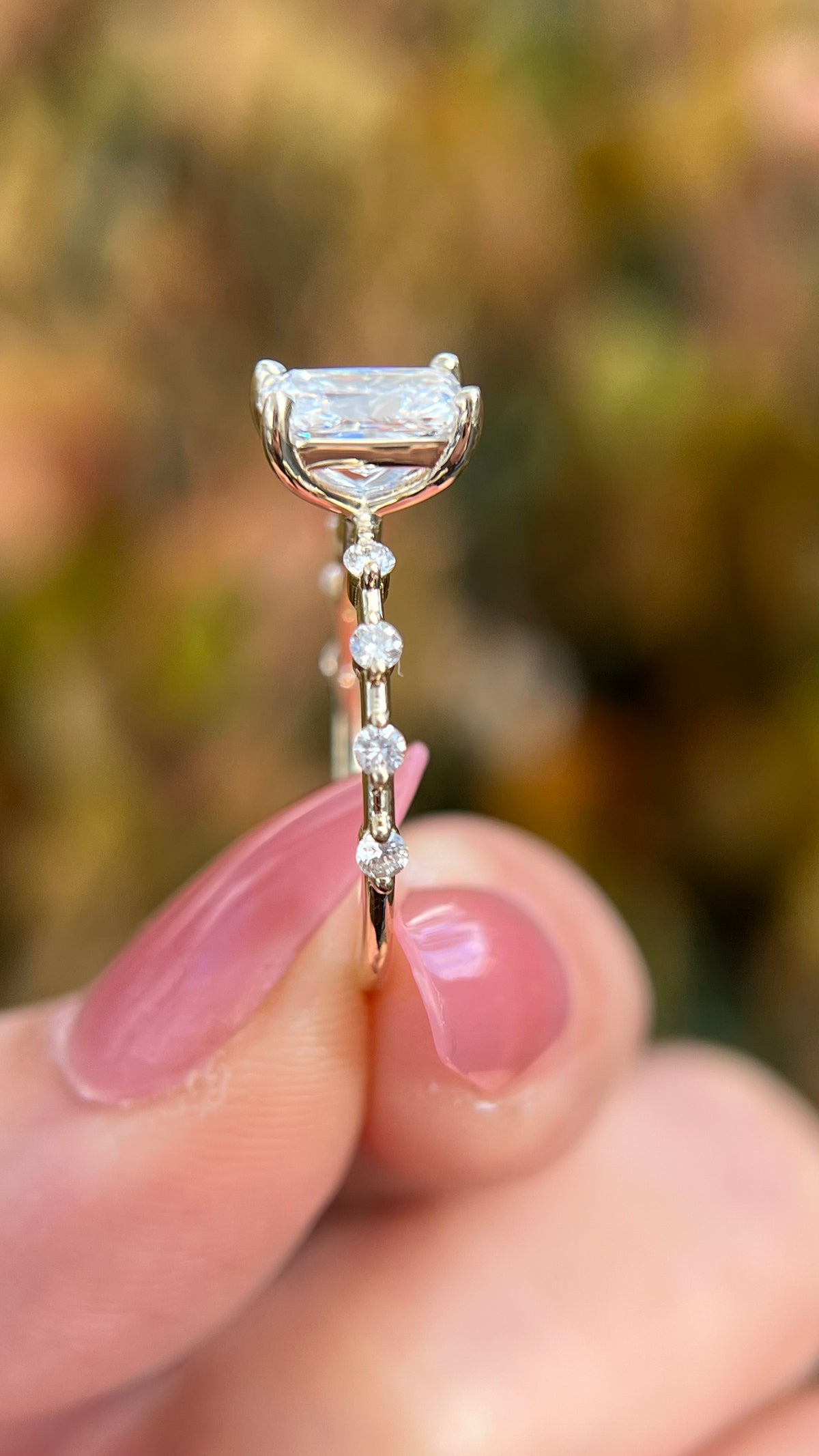 Bella 1.51ct E-VS1 Radiant Cut Lab Grown Diamond Engagement Ring 14K Gold