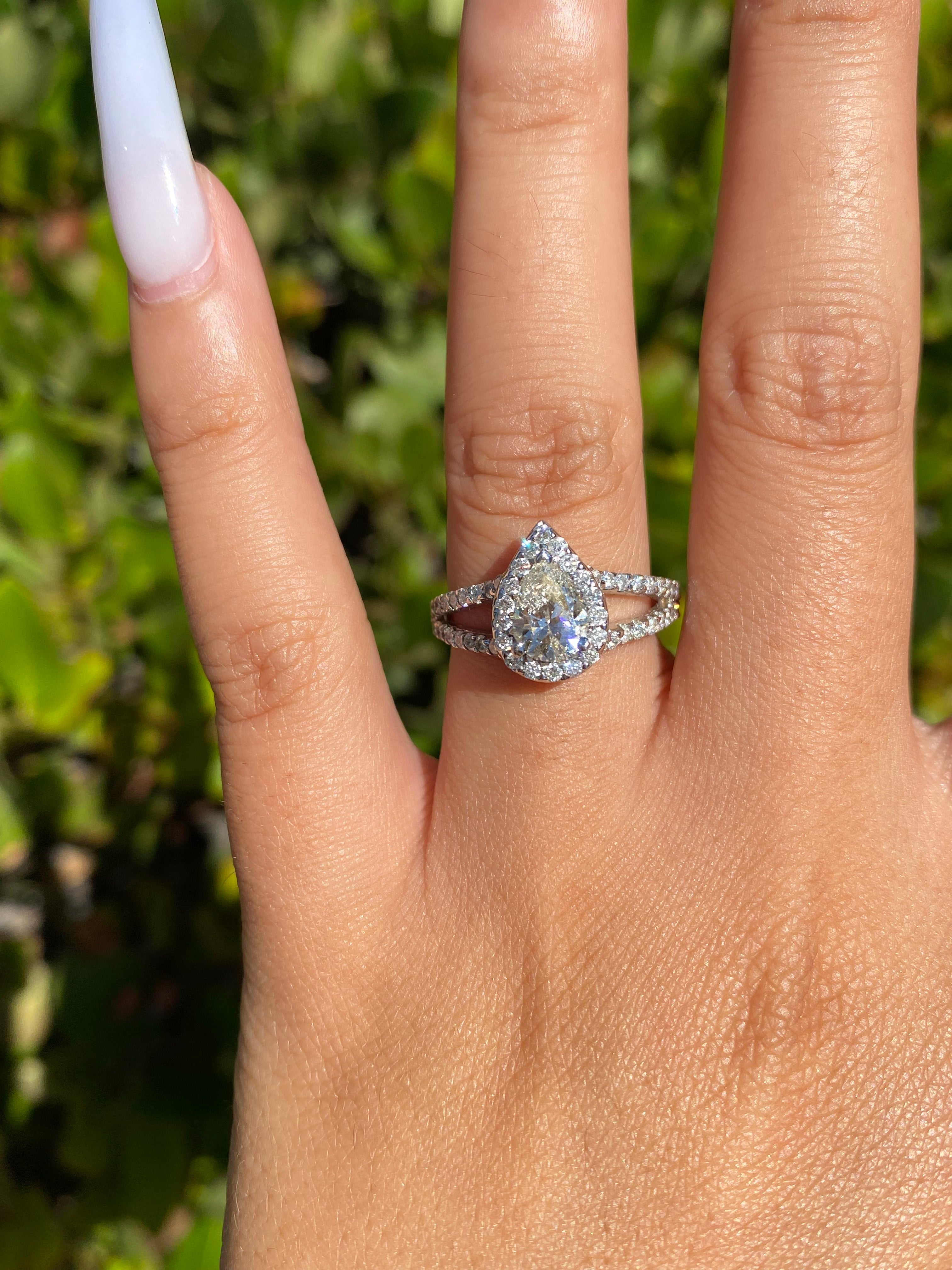 Pear diamond engagement ring set Clearance