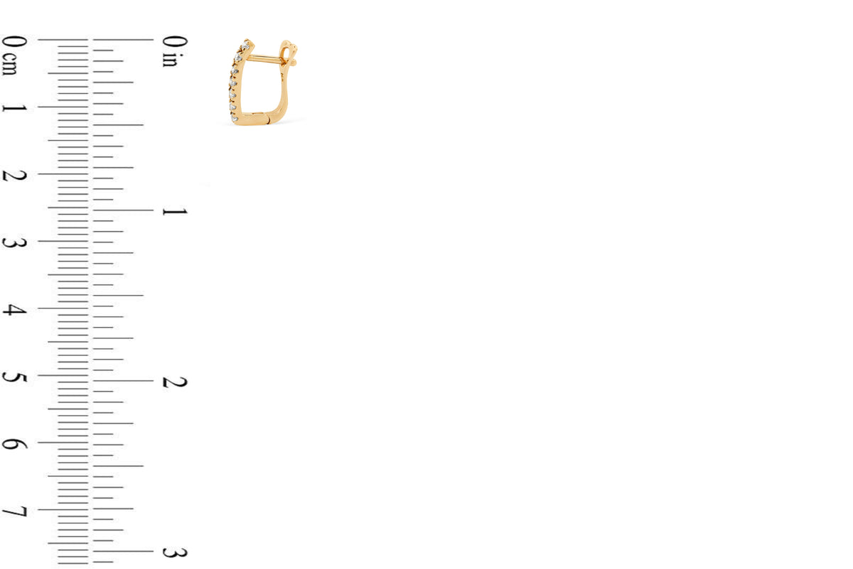 0.32 CT TW Round Diamond Hoop Earrings 14K Rose Gold DER018 - NorthandSouthJewelry