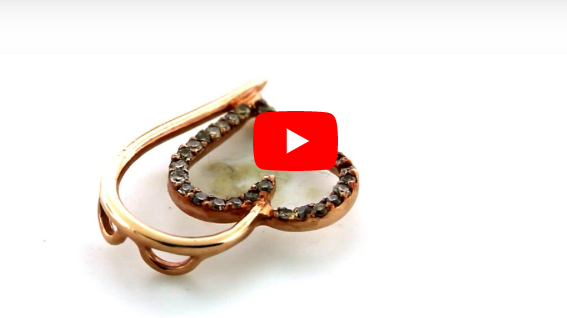 Chocolate Diamond Heart Pendant 0.26 CT TW 14K Rose Gold DPEN037 - NorthandSouthJewelry