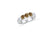 Three Stone Chocolate Diamond Ring 1.33 ct tw Round-cut 14K White Gold DIR014 - NorthandSouthJewelry