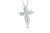 Diamond Floral Cross Pendant 0.32 CT TW 14K White Gold DPEN013 - NorthandSouthJewelry