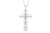 Enclosed Cross Diamond Pendant 0.34 CT TW 14K White Gold DPEN016 - NorthandSouthJewelry