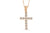 Diamond Cross Pendant 0.51 CT TW 14K Rose Gold DPEN020 - NorthandSouthJewelry