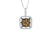 Halo Cluster Chocolate Diamond Pendant 1.69 CT TW 14K White Gold DPEN047 - NorthandSouthJewelry