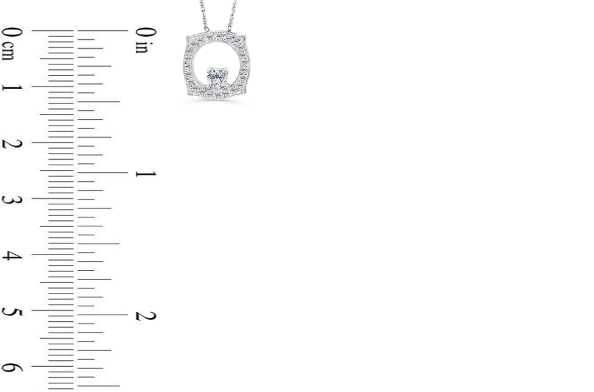 Diamond Pendant 0.46 CT TW 14K White Gold DPEN026 - NorthandSouthJewelry