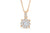 Halo Solitaire Diamond Pendant 0.50 CT TW 14K Rose Gold DPEN042 - NorthandSouthJewelry