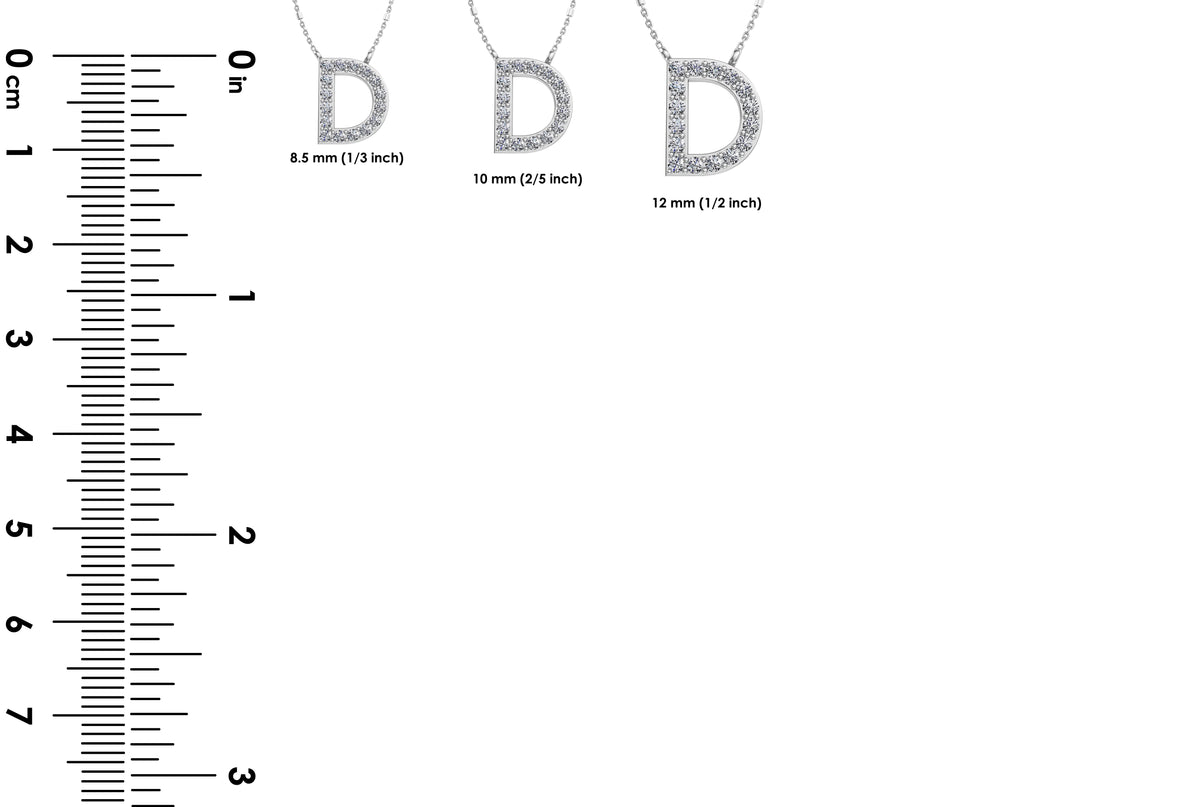 Initial D Diamond Pendant 14K Gold DIP004
