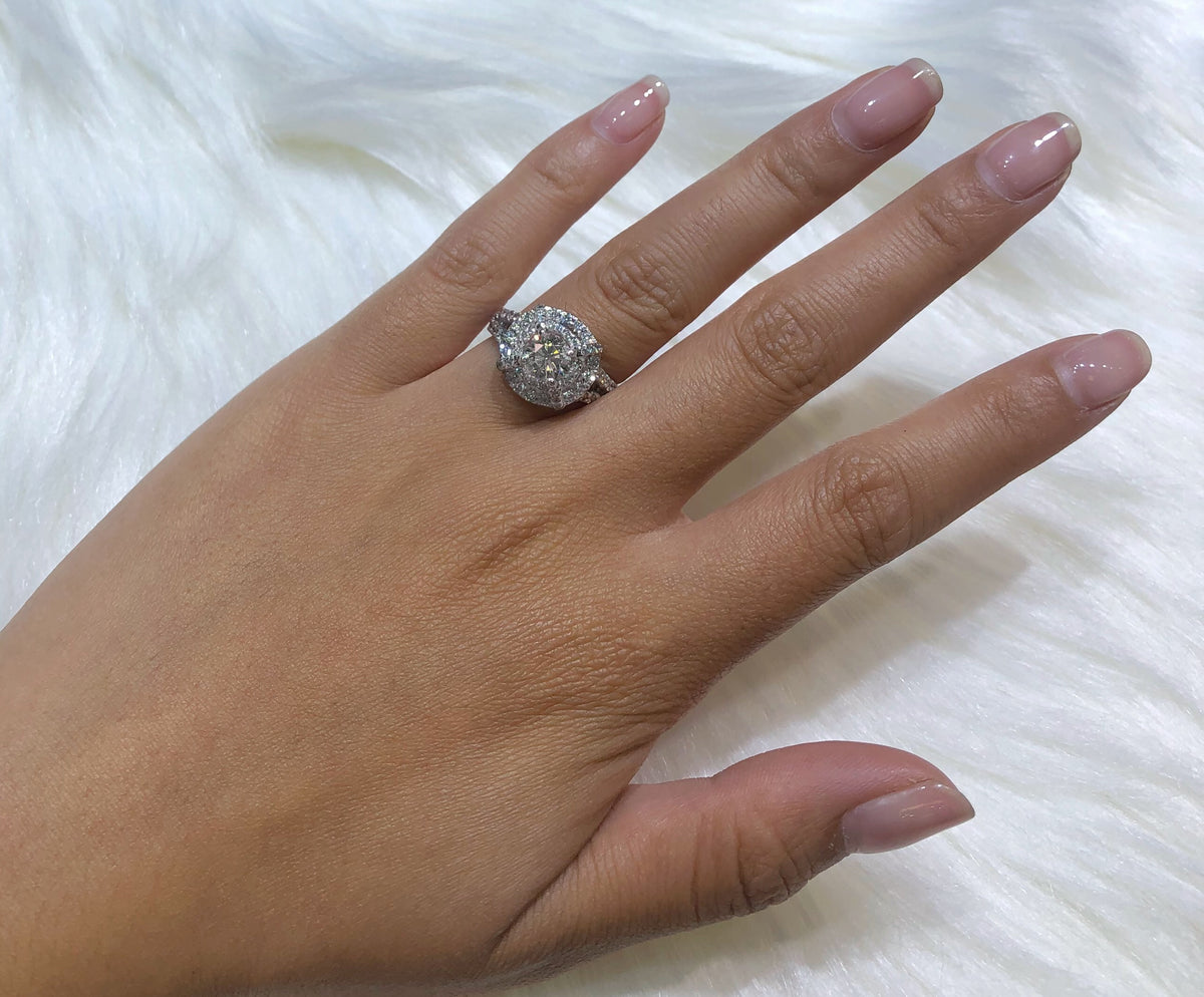 Diamond Engagement Ring 2.11 ct tw 14K White Gold DENG059 - NorthandSouthJewelry