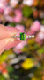 Bella 6x4mm 0.50ct Emerald Cut Chrome Diopside Spaced Diamond Ring 14K Gold DFR059