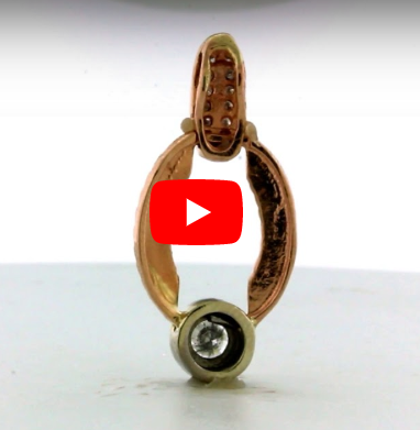 Diamond Pendant 0.33 CT TW 14K Rose Gold DPEN040 - NorthandSouthJewelry