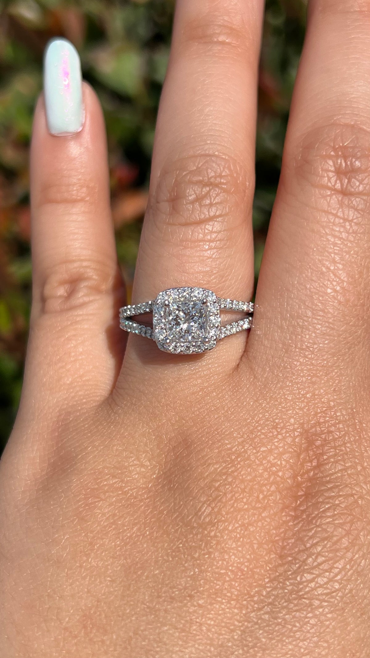 Elena 1.07ct E-VS1 Princess Cut Lab Grown Diamond Engagement Ring 14K Gold