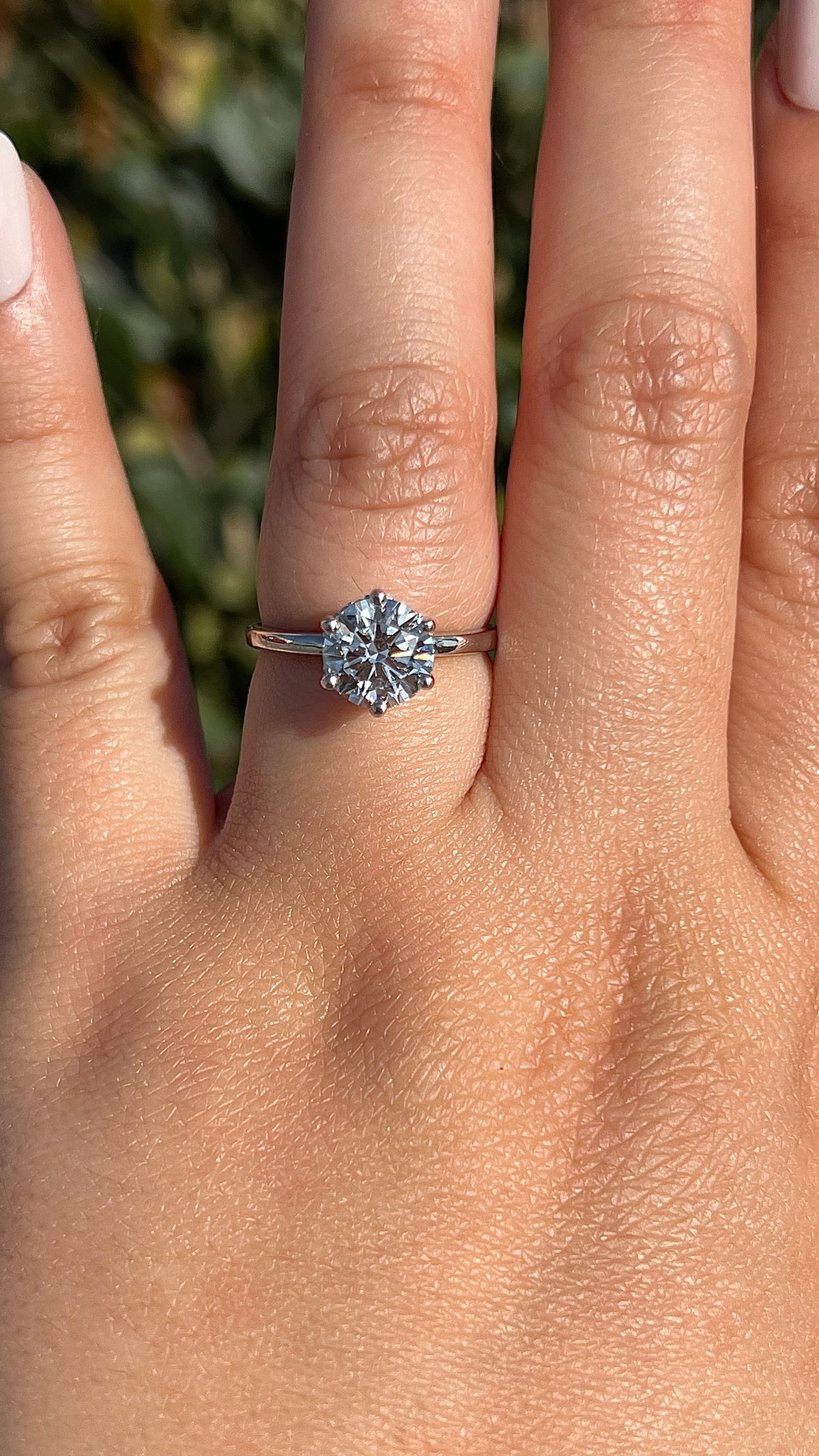 Evie 2.06ct E-VS1 Round Cut Lab Grown Diamond Engagement Ring 14K Gold