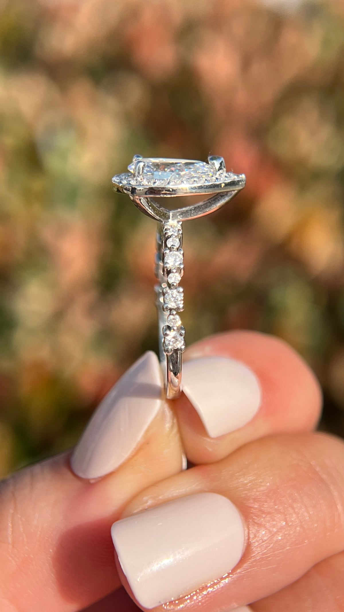 Faye 1.56ct E-VS1 Pear Cut Lab Grown Diamond Engagement Ring 14K Gold