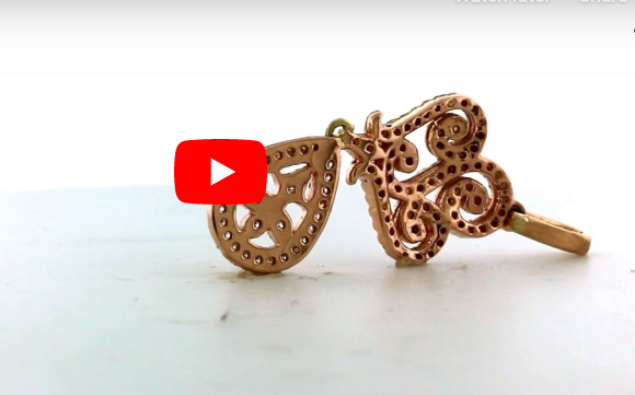 Diamond Pendant 0.92 CT TW 14K Rose Gold DPEN044 - NorthandSouthJewelry