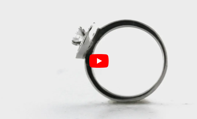 Diamond Engagement Ring 0.88 ct tw 14K White Gold DENG060 - NorthandSouthJewelry