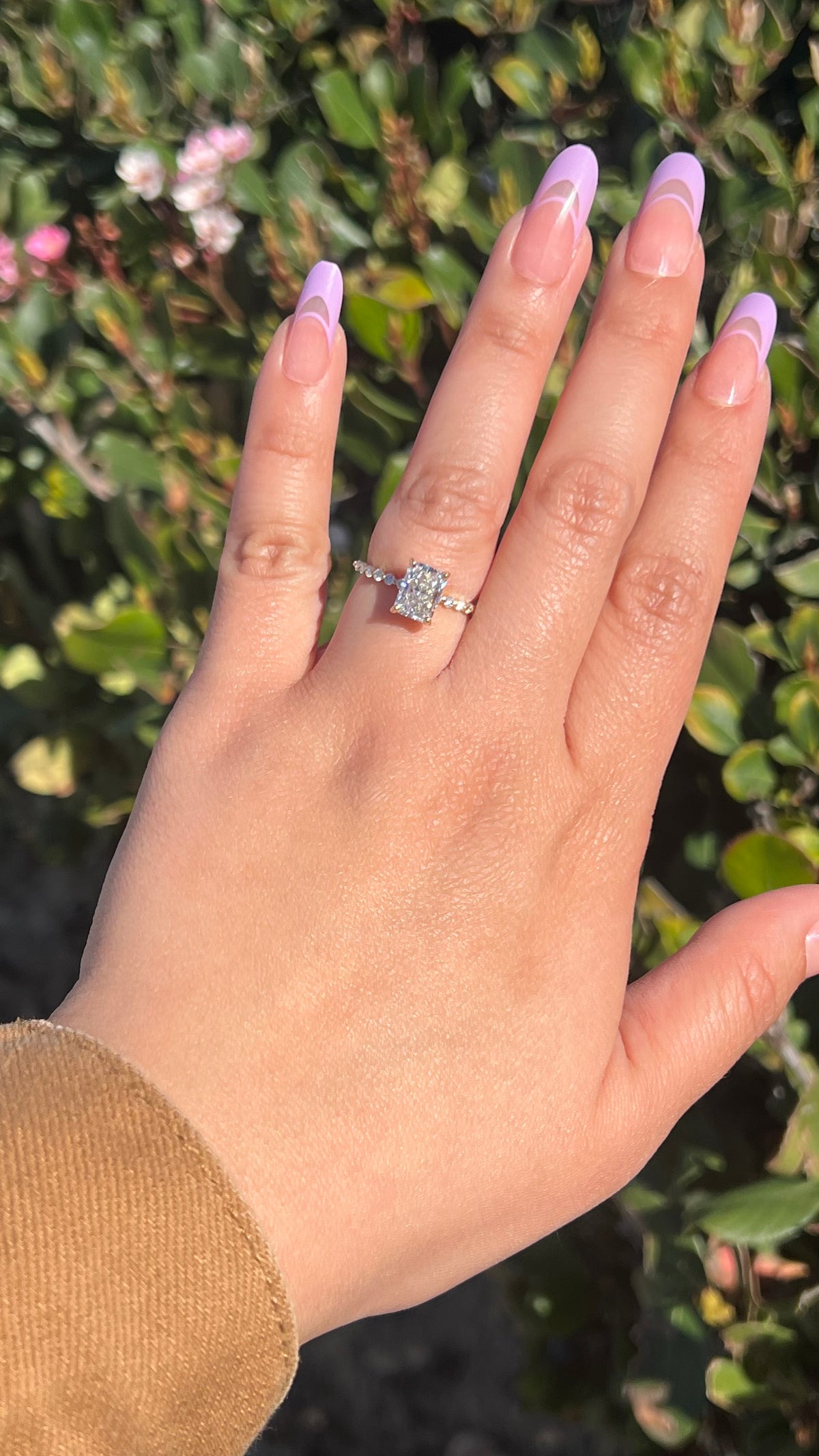 Iris 1.51ct E-VS1 Radiant Cut Lab Grown Diamond Engagement Ring 14K Gold