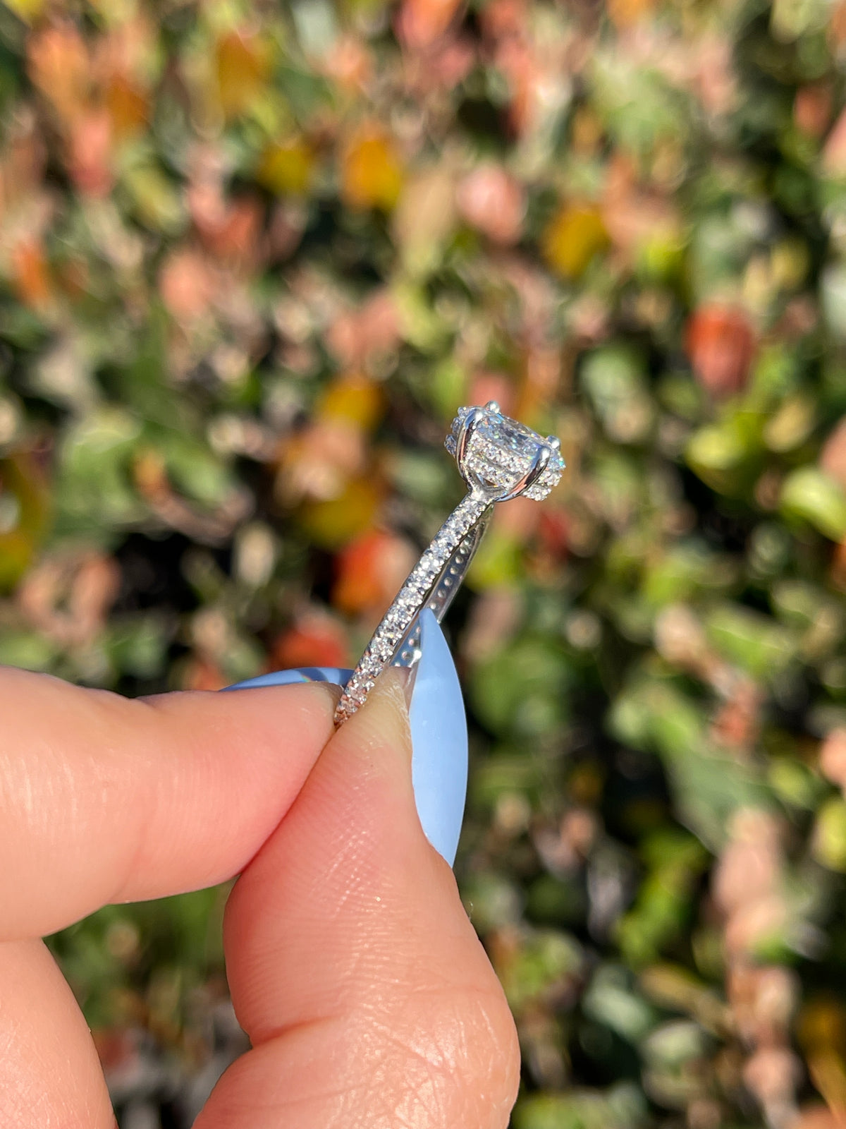 Jada 1.58ct E-VS1 Oval Cut Double Hidden Halo Lab Grown Diamond Engagement Ring 14K Gold