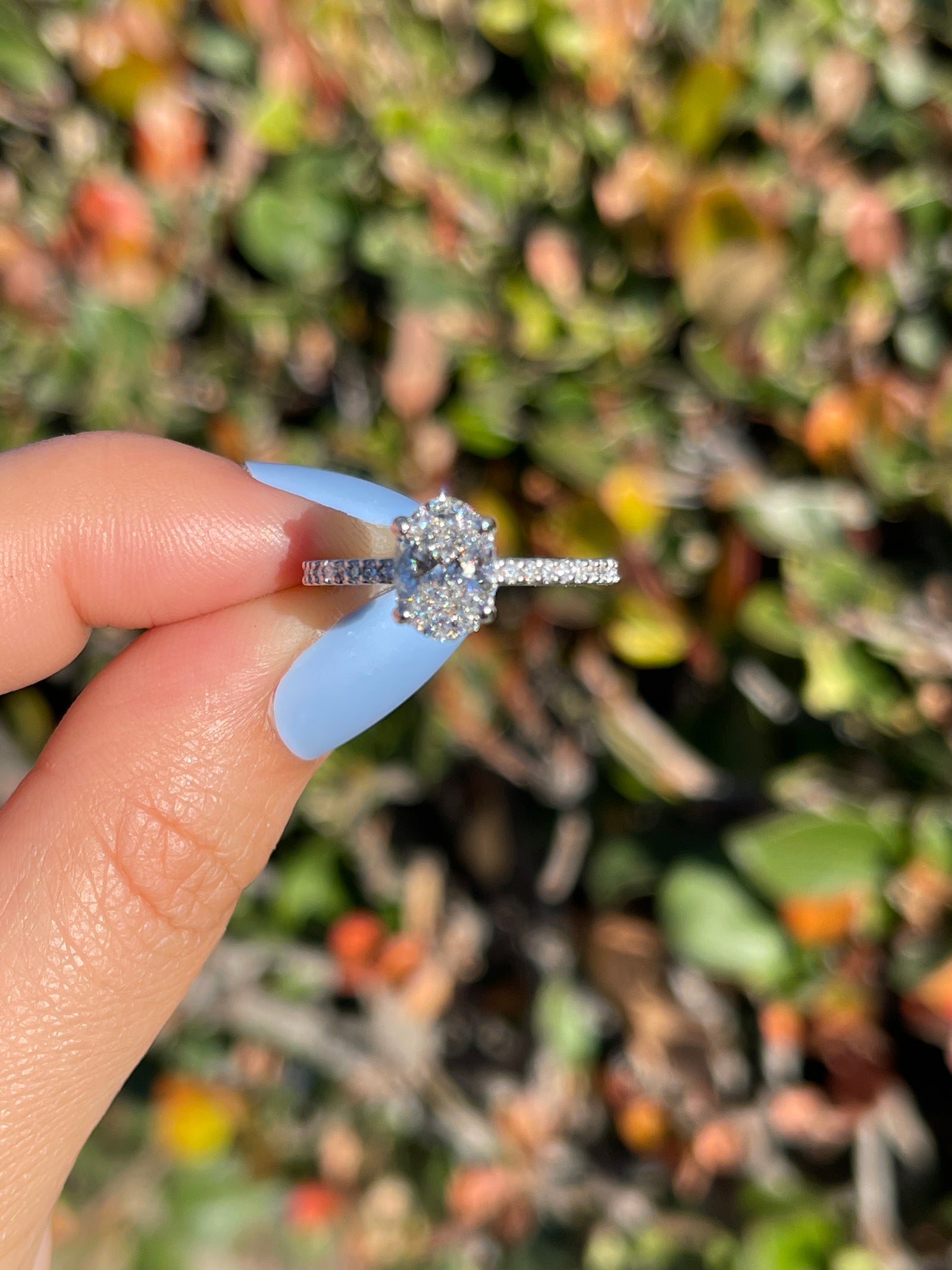 Jada 1.58ct E-VS1 Oval Cut Double Hidden Halo Lab Grown Diamond Engagement Ring 14K Gold