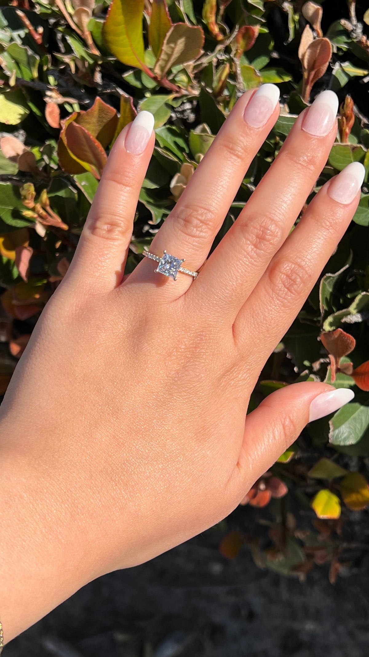 Jada 2.57ct F-VS1 Princess Cut Lab Grown Diamond Engagement Ring 14K Gold