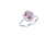 2.53 CT Oval Kunzite Diamond Ring 0.62 CT TW Diamonds 14K White Gold KZR002 - NorthandSouthJewelry
