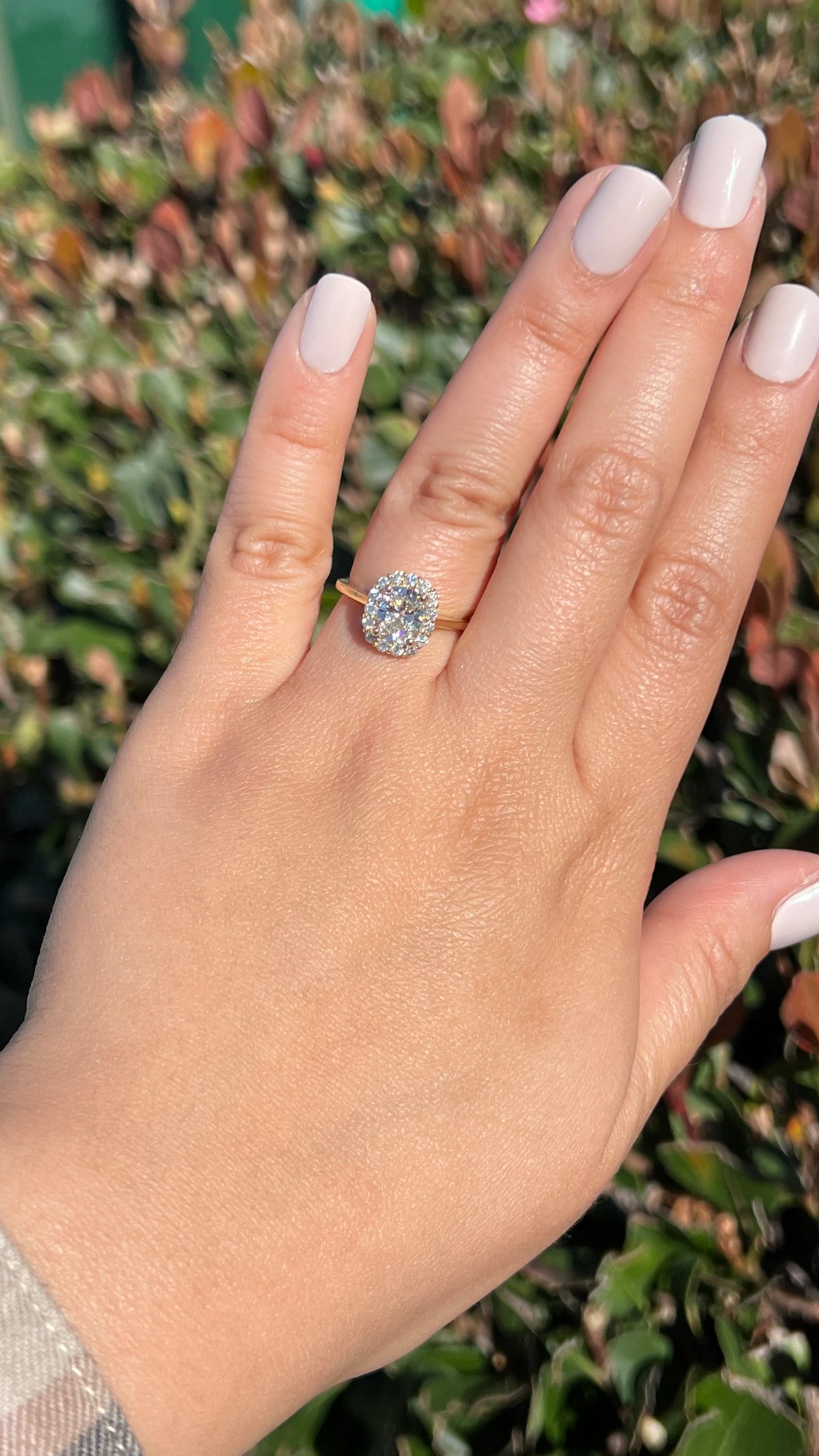 Kali 1.43ct F-VS2 Cushion Cut Lab Grown Diamond Engagement Ring 14K Gold