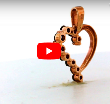 Chocolate Diamond Heart Pendant 0.31 CT TW 14K Rose Gold DPEN038 - NorthandSouthJewelry