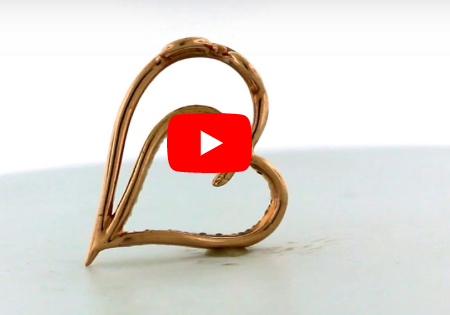 Diamond Heart Pendant 0.29 CT TW 14K Rose Gold DPEN039 - NorthandSouthJewelry