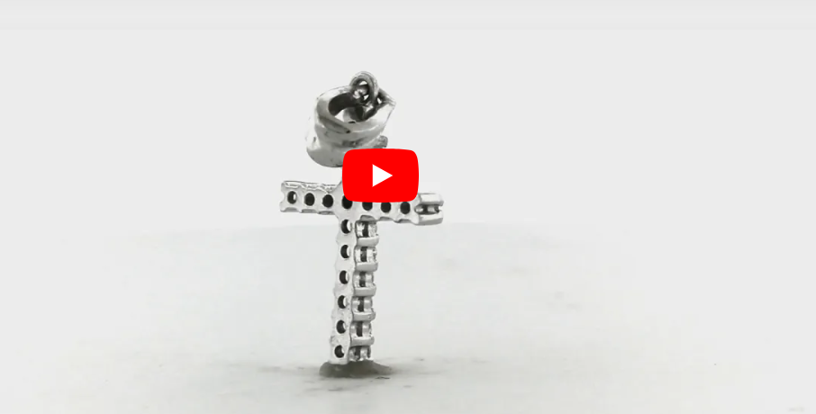 Diamond Cross Pendant 0.26 CT TW 14K White Gold DPEN017 - NorthandSouthJewelry