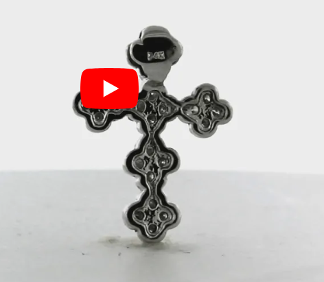 Cross Diamond Pendant 0.59 CT TW 14K White Gold DPEN011 - NorthandSouthJewelry