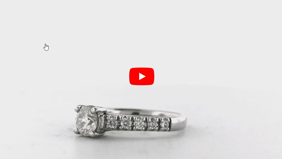 Diamond Engagement Ring 1.07 ct tw 14K White Gold DENG034 - NorthandSouthJewelry