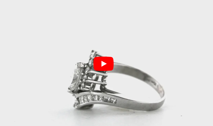 Marquise Diamond Engagement Ring 1.41 CT TW 14K White Gold DENG066 - NorthandSouthJewelry