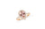 1.57 CT Pear Morganite Diamond Ring 0.45 CT TW Diamonds 14K Rose Gold MGR003 - NorthandSouthJewelry