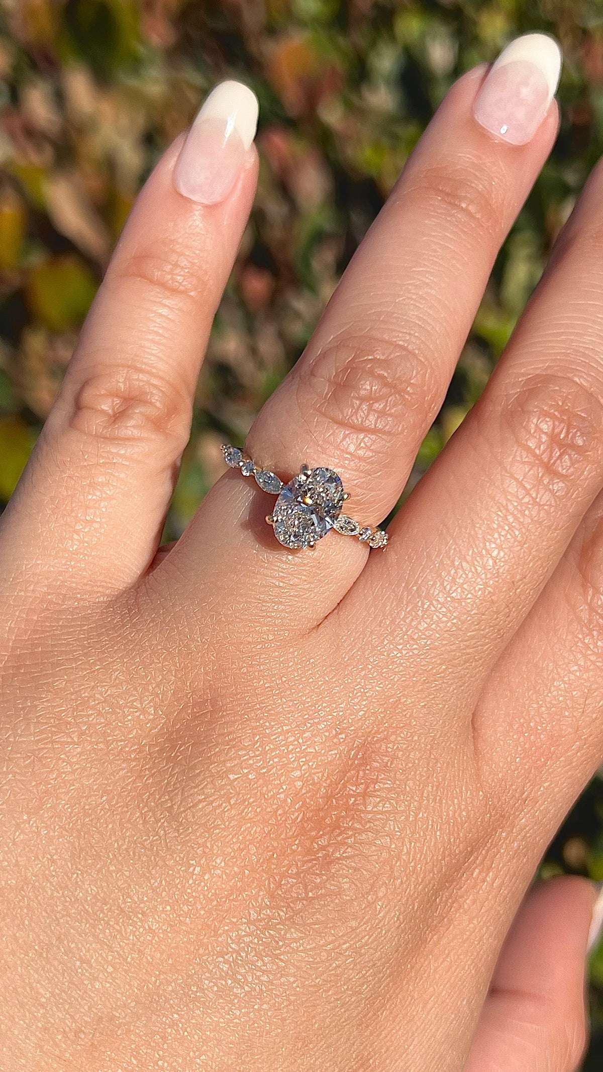 Myra 1.91ct E-VS1 Oval Cut Lab Grown Diamond Engagement Ring 14K Gold