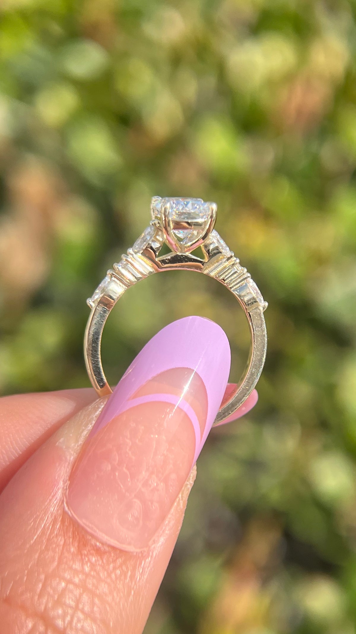 Mina 1.43ct F-VS1 Cushion Cut Lab Grown Diamond Engagement Ring 14K Gold