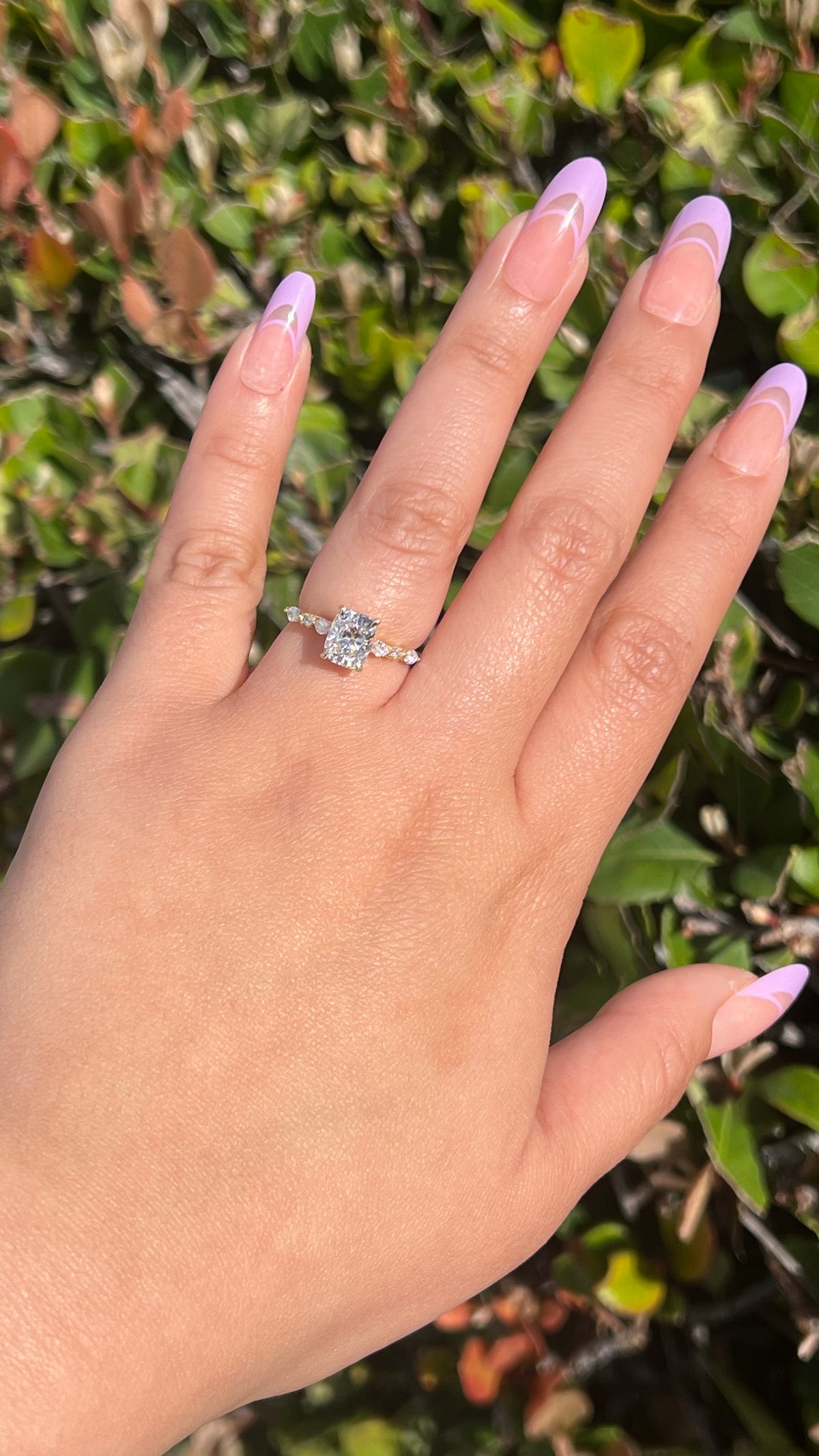 Mina 1.43ct F-VS1 Cushion Cut Lab Grown Diamond Engagement Ring 14K Gold