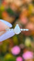 Bella 7x5mm 0.40ct Pear White Opal Spaced Diamond Ring 14K Gold DFR029